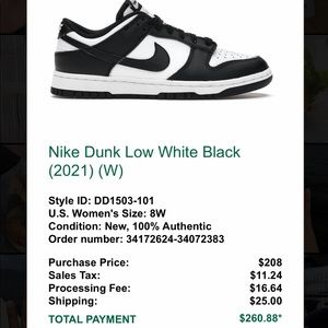 Nike Panda Dunk Lows